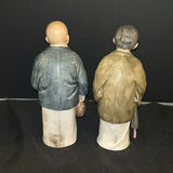 Pair of Asian Figurines in Traditional Clothing - thumbnail 4 of 4