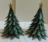 Two Decorative Christmas Tree Figurines - thumbnail 1 of 5