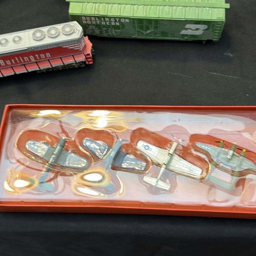 Assorted Model Train Cars, Locomotives, and Toy Airplanes - image 6 of 6