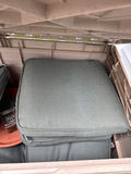 Round mosaic patio table with umbrella and metal chairs - thumbnail 4 of 4