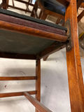 Dining table with leather-inset top and four chairs - thumbnail 2 of 4