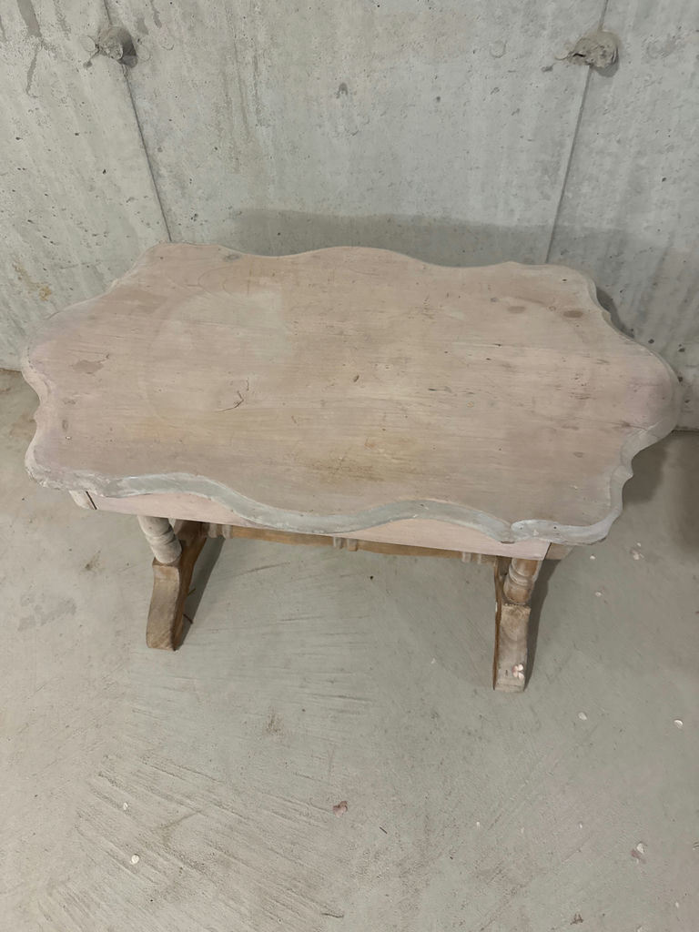 Scalloped-Edge Wooden Side Table - image 1 of 2