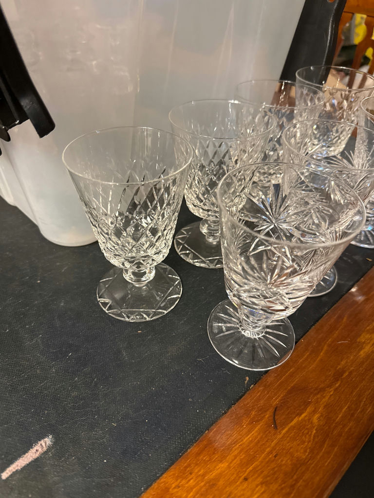 Crystal-cut Glass Stemware Set - image 2 of 4