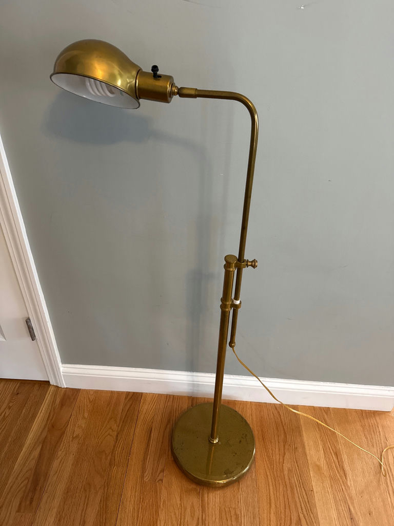 Brass adjustable floor lamp - image 1 of 3