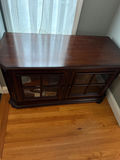 Dark Wood Cabinet with Glass Doors - thumbnail 2 of 2