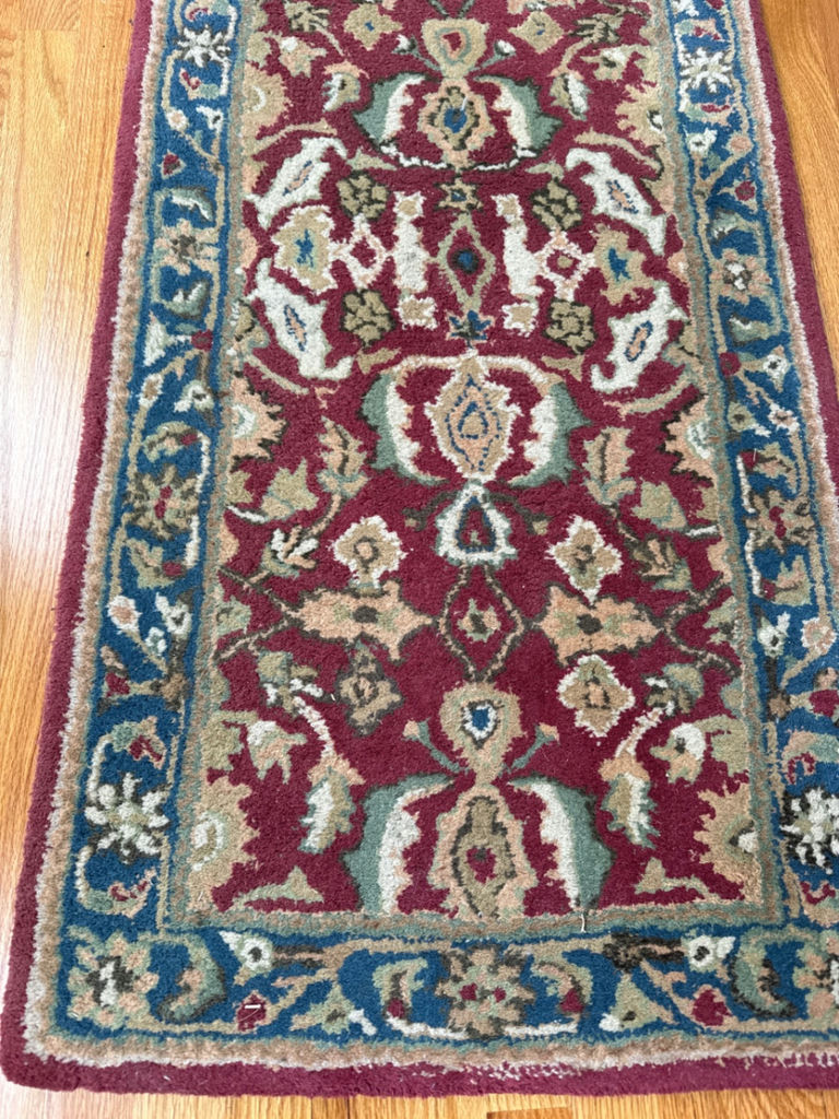 Burgundy Oriental Runner Rug - image 2 of 5