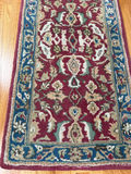 Burgundy Oriental Runner Rug - thumbnail 2 of 5