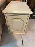2 Cream Vintage Nightstands with Drawer and Door - thumbnail 1 of 3
