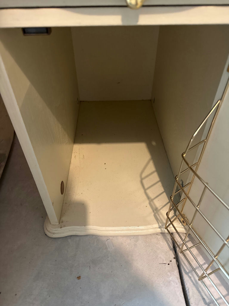 2 Cream Vintage Nightstands with Drawer and Door - image 2 of 3