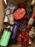 Assorted gift-wrapping ribbons, bows, and holiday embellishments - thumbnail 1 of 3