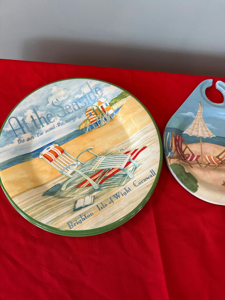 Seaside Beach-Themed Decorative Plate, Hanging Plaque, and Ceramic Bowl - image 2 of 4
