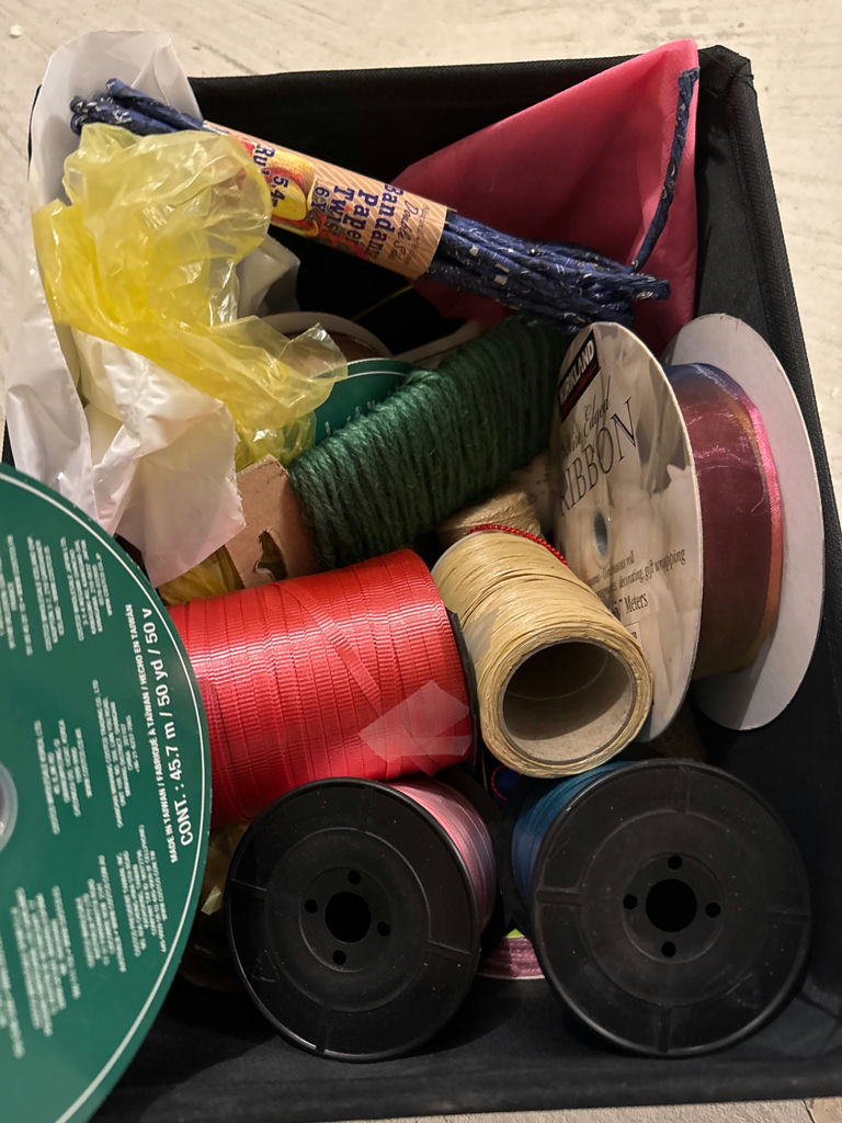 Assorted gift-wrapping ribbons, bows, and holiday embellishments - image 3 of 3