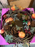 Autumn wreath with pine cones and berries - thumbnail 1 of 1