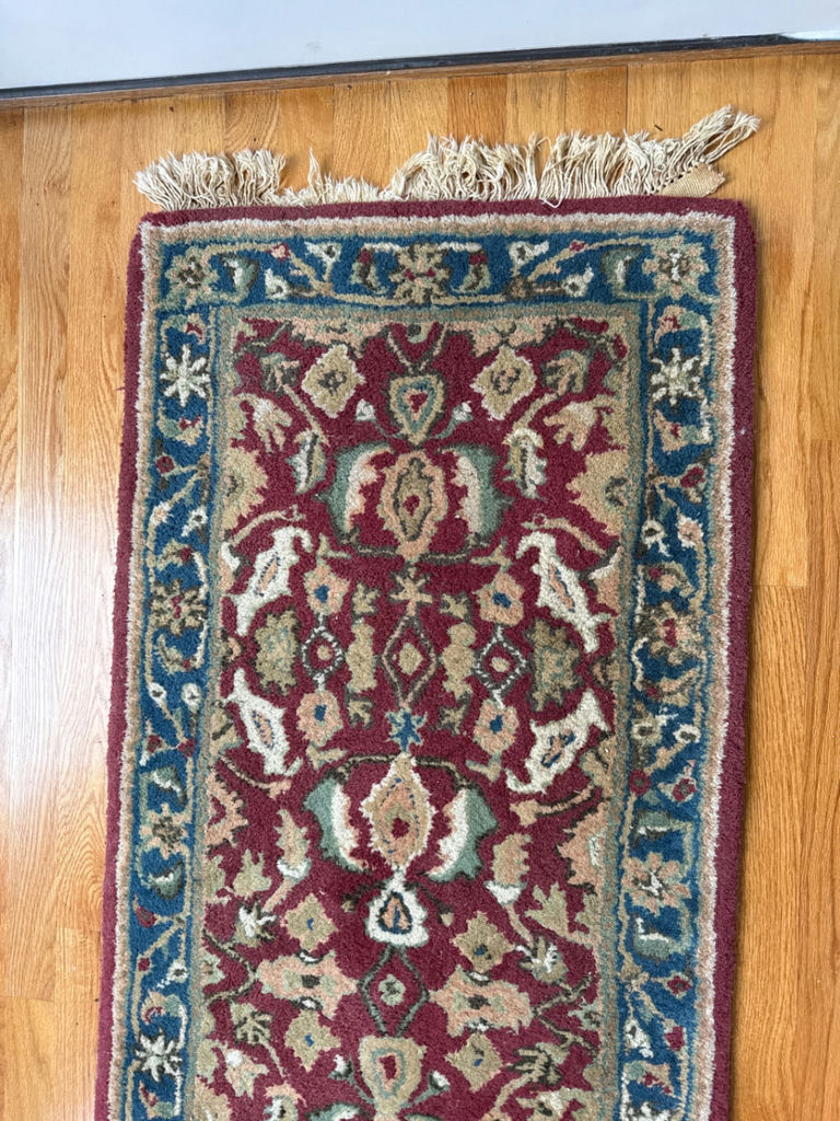 Burgundy Oriental Runner Rug - image 4 of 5