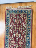 Burgundy Oriental Runner Rug - thumbnail 4 of 5