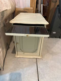 2 Cream Vintage Nightstands with Drawer and Door - thumbnail 3 of 3