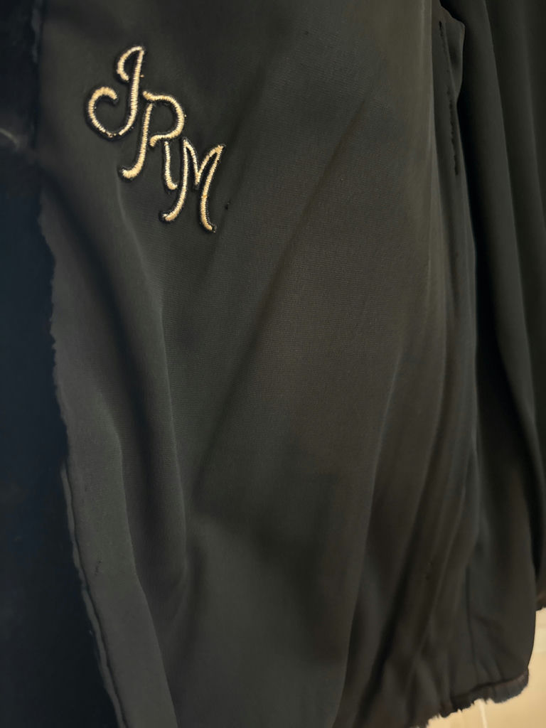 Black fur coat with RPM monogram - image 2 of 4