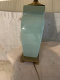 Pair of blue-green ceramic table lamps - thumbnail 3 of 3