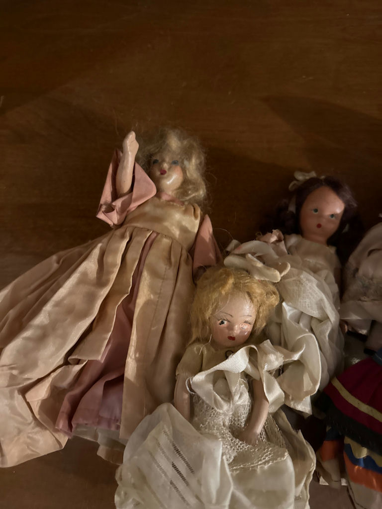 Collection of vintage dolls in elaborate dresses - image 4 of 4