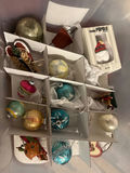 Assorted Christmas ornaments in a multi-compartment storage box - thumbnail 3 of 4