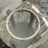 Round Glass-Top Side Table - thumbnail 3 of 3
