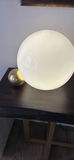 Upholstered Cube Ottoman, Decorative Vases with Greenery, and Table Lamp - thumbnail 3 of 3