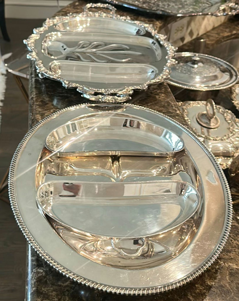 Assorted Silver Serving Platters - image 1 of 4