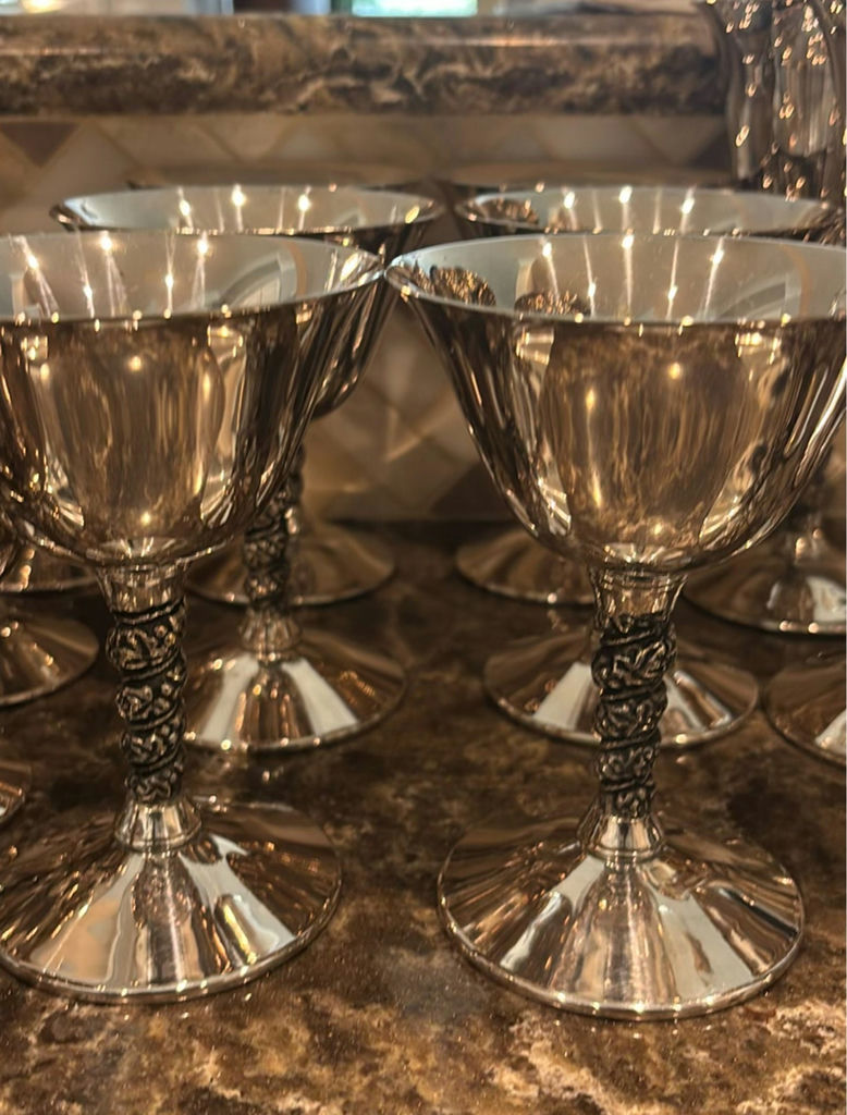 Collection of Silver-Tone Stemmed Goblets and Bowls - image 4 of 7