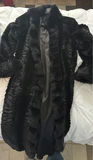 Coats and jackets (black faux fur coat, plaid wool coat, and light gray striped coat) - thumbnail 5 of 6