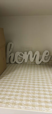 Decorative Home Sign, Metal Chain and Hardware, Iron with Folded Ironing Pad, Three LED Candles, and Ceramic Box - Image 1 of 5