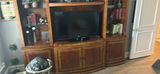 Large Solid Wood 4-Section Storage Cabinet with Paneled Doors and Shelves - thumbnail 10 of 12