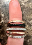 Two-tone jewelry set: necklace, bracelet, earrings and Brighton ring. - thumbnail 5 of 5