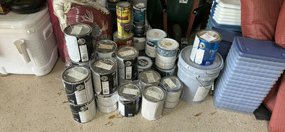 Assorted Paint and Wood Stain Cans - Image 1 of 8