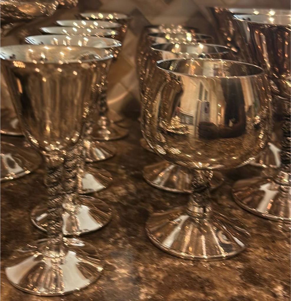 Collection of Silver-Tone Stemmed Goblets and Bowls - image 5 of 7