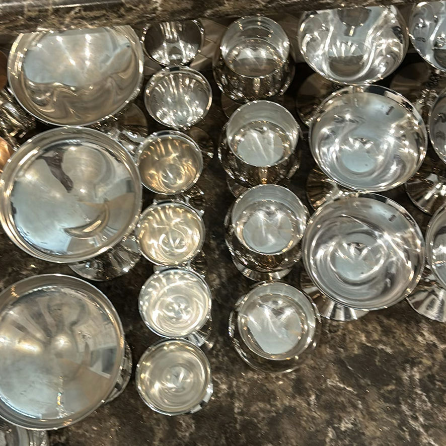 Collection of Silver-Tone Stemmed Goblets and Bowls - image 2 of 7