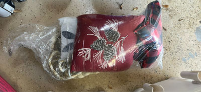 Assorted Decorative Pillows, Textile Items, and Braided Rope Tiebacks - Image 1 of 5