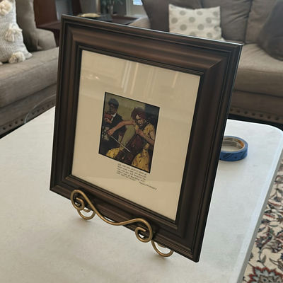 Framed Art Print with Quote and Metal Display Easel - Image 1 of 5