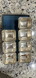 Set of small square metal baking pans with rack - thumbnail 1 of 5