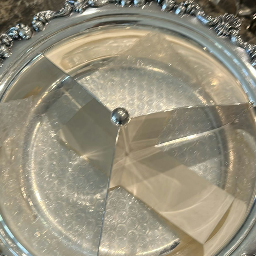 Victorian Silver-Plated Covered Serving Dish with Glass Insert - image 2 of 3