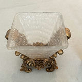 Ornate Framed Artwork, Decorative Glass Bowl, and Gold Book-Shaped Decor - thumbnail 3 of 4