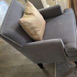 Upholstered Armchairs with Throw Pillow - thumbnail 2 of 6