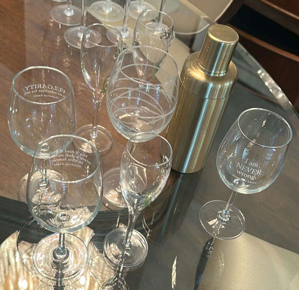 Assorted Wine and Champagne Glasses with Stainless Steel Cocktail Shaker - image 2 of 8