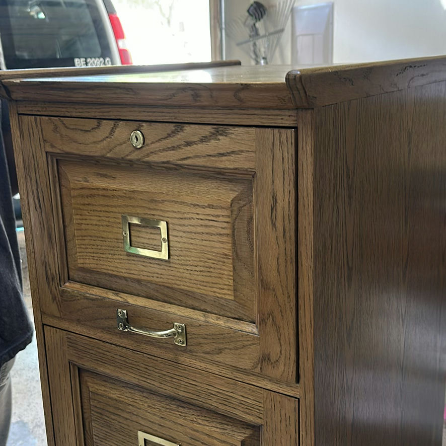 Four-Drawer Wooden Filing Cabinet - image 2 of 4