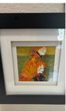Two framed prints and a black & white striped woven hat. - thumbnail 5 of 7