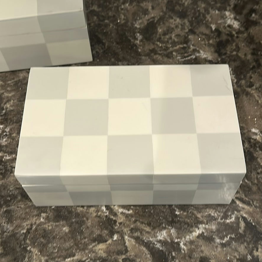 Bronze-finish on Plated Silver Serving Dish, and Storage Boxes - image 2 of 5