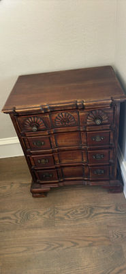 Antique Solid Wood Drop-Leaf Table and Chest of Drawers - Image 1 of 5