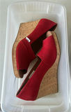 TOMS Red Wedge Heels and Dolce Vita Nude Block-Heel Sandals - thumbnail 1 of 8