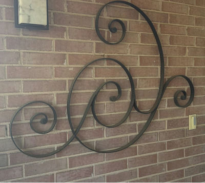 Wrought-iron spiral wall sculpture - Image 1 of 3