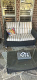 Outdoor Patio Furniture Set with Glass Tables, Chaise Lounges, and Saber Grill - thumbnail 2 of 9