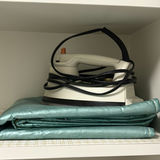 Decorative Home Sign, Metal Chain and Hardware, Iron with Folded Ironing Pad, Three LED Candles, and Ceramic Box - thumbnail 3 of 5